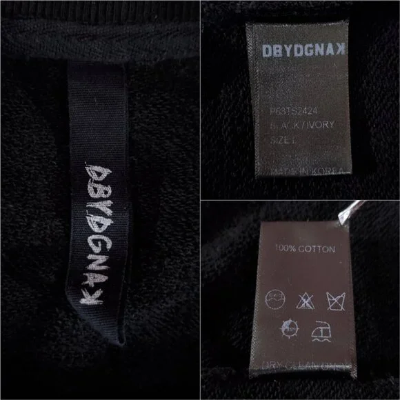 *READ* DBYDGNAK Unisex Size Large Black Back Lace Up Sweatshirt - Picture 14 of 16